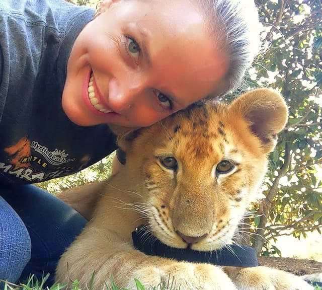 Liger cub with Moksha Bybee